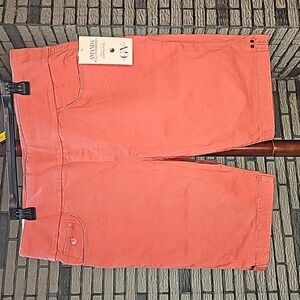 NWT Gloria Vanderbilt All Aroynd Slimming Effect Shorts Sz 16P Coral